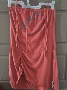 Women’s Rust Red Drawstring Tube Top